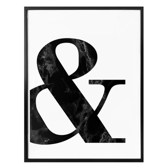 Poster Black Marble Ampersand 