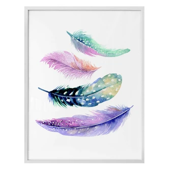 Poster Watercolour Feathers 02 