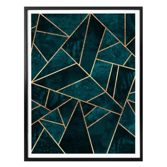 Poster Fredriksson - Blue Green Gemstones 