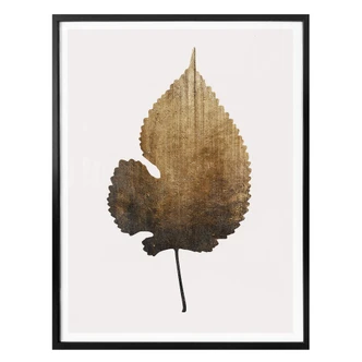 Poster Kubistika - Golden Leaf 