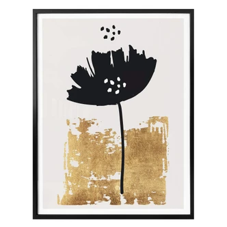 Poster Kubistika - Black Flower 