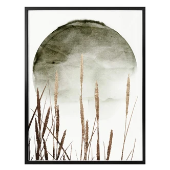 Poster Kubistika - Golden Feathers 