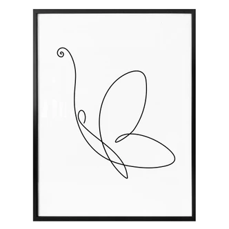 Poster Line Art - Butterfly 