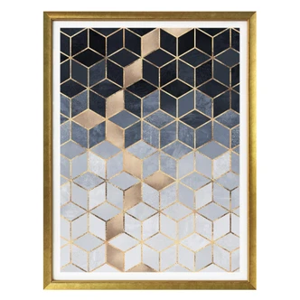 Poster Fredriksson - Blue Geometry 
