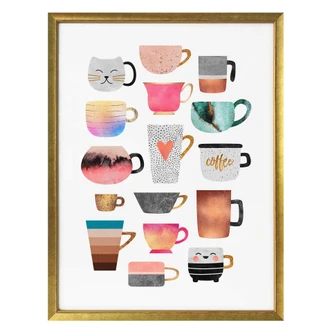 Poster Fredriksson - Coffee Cups 