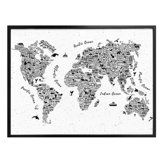 Poster World Map – Around the World 