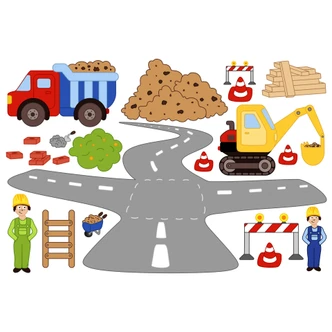 Construction Site Set Wall sticker 