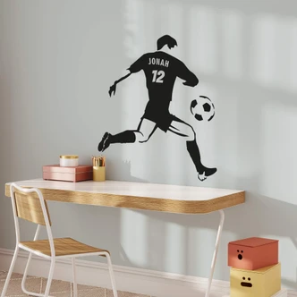 Name + Soccerplayer Wall sticker 
