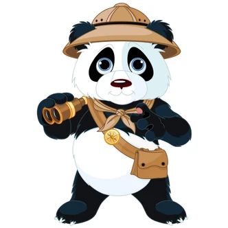 Panda on safari Wall sticker 