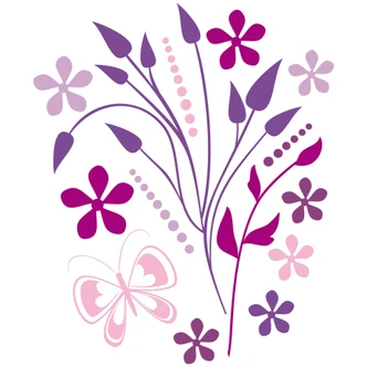 Fluttering Violetta Wall sticker 