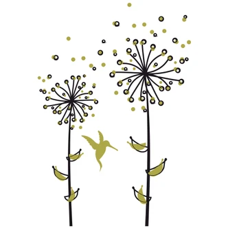 Dandelions Light green Wall sticker 