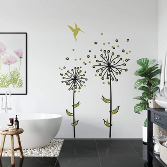 Dandelions Light green Wall sticker 