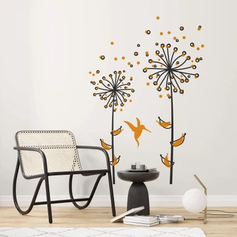 Dandelions Orange Wall sticker 