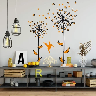 Dandelions Orange Wall sticker 