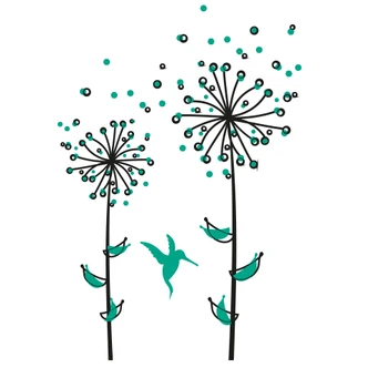 Dandelions Mint-green Wall sticker 