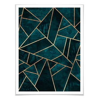 Poster Fredriksson - Blue Green Gemstones 