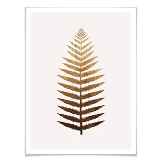 Poster Kubistika - Golden Fern 