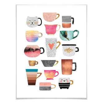 Poster Fredriksson - Coffee Cups 