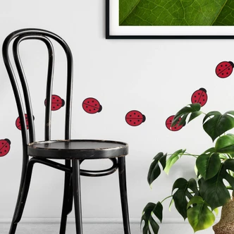 Red Ladybug Set Wall sticker 