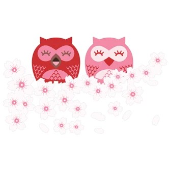 Cherry Owls Wall sticker 