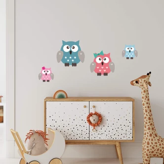 Owl Family Wall sticker 