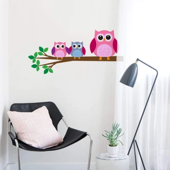 Branch with Owls 1 Wall sticker 