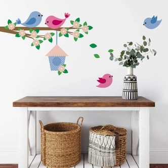 Branch with Brids Family Wall sticker 
