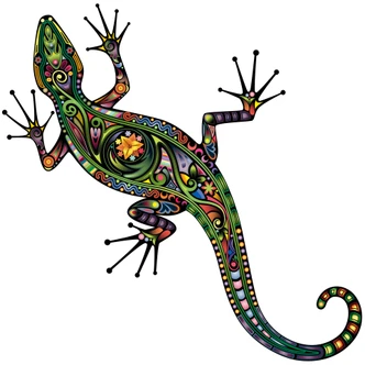 Colourful Gecko Wall sticker 