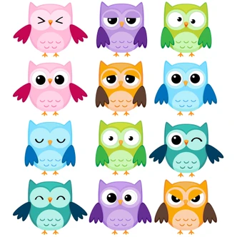 Owls Set - Wall Sticker 