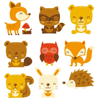 Forest Animals (Set) Wall stickers 
