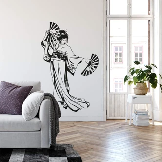 Geisha Fan Dance Wall sticker 
