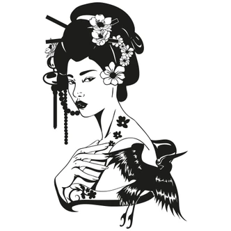 Geisha Portrait Wall sticker 