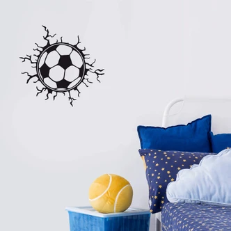 Soccer ball through the window Wall sticker 