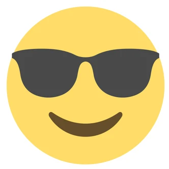 Wall Sticker Emoji Sunglasses 