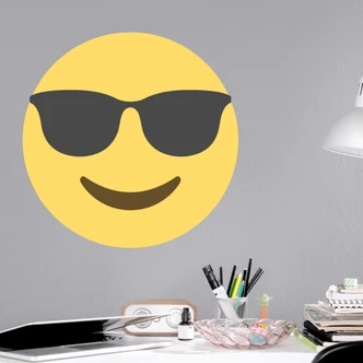 Wall Sticker Emoji Sunglasses 