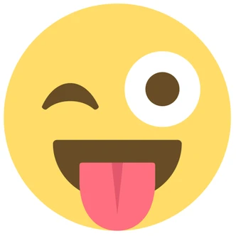 Wall Sticker Emoji Winking Eye 