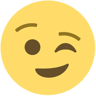 Wall Sticker Emoji Winking Face 