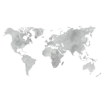 Water Colour World Map (grey) 