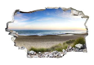 3D wall sticker beach panorama 