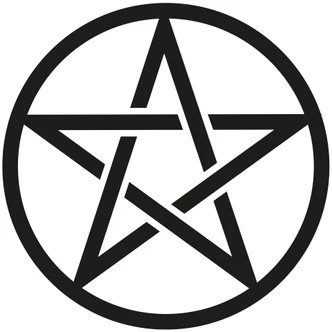 Pentagram in Circle Wall Sticker 
