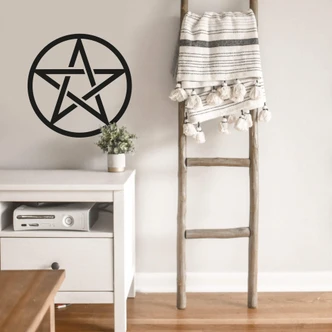 Pentagram in Circle Wall Sticker 