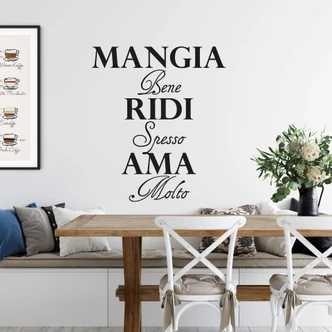 Mangia bene, ridi spesso, ama molto Wall sticker 