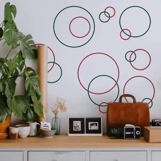 Retro Rings 2-colours Wall sticker 