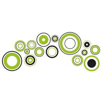 Retro Discs Green Wall sticker 
