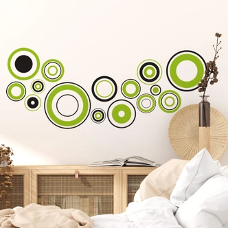 Retro Discs Green Wall sticker 