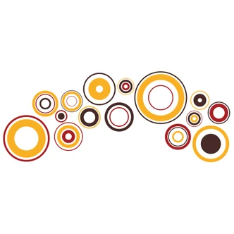 Retro Discs Orange Wall sticker 