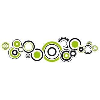 Retro Bubbles Green Wall sticker 