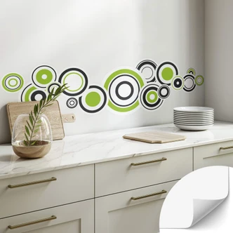 Retro Bubbles Green Wall sticker 