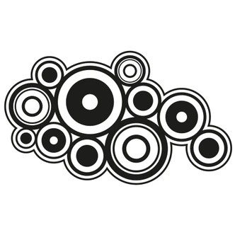Retro Rings Wall sticker 