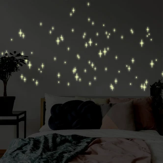 Romantic Stars Glow in the Dark stickers 